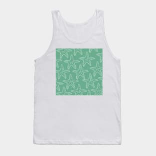 starfish aloha hawaii pattern light green mint and white Tank Top